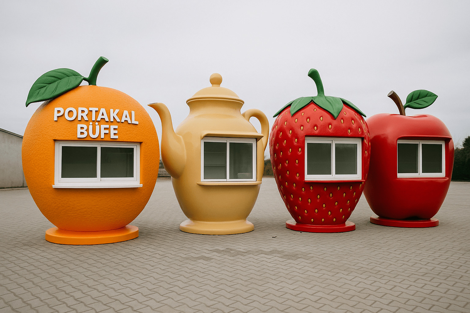 🍉 Meyve Şeklinde Büfeler: Dikkat Çekici, Fonksiyonel ve Eğlenceli Tasarımlar